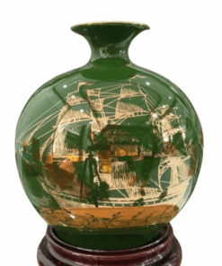 Bình Hút Lộc Bát Tràng- Thuận Buồm Xuôi Gió - Màu Xanh