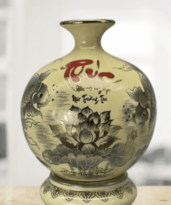 Bình Hút Lộc Cá Chép Hoa Sen Chữ Phúc Cao 29cm