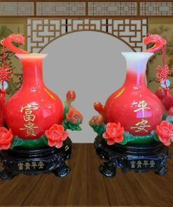 Bình Tài Lộc Như Ý Hoa Hồng -Màu Đỏ