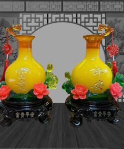 Bình Tài Lộc Như Ý Hoa Hồng -Màu Vàng