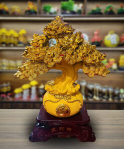 Tượng Cây Kim Tiền Tài Lộc Túi Tiền Vàng
