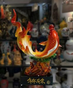 Tượng Cá Chép Vượt Sóng Phun Châu Nhả Ngọc