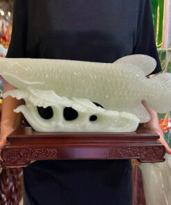 Tượng Cá Rồng Bạch Ngọc