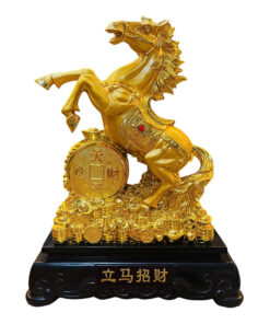 Tượng Ngựa Vàng Hũ Tiền Phong Thủy - Đồng Tiền
