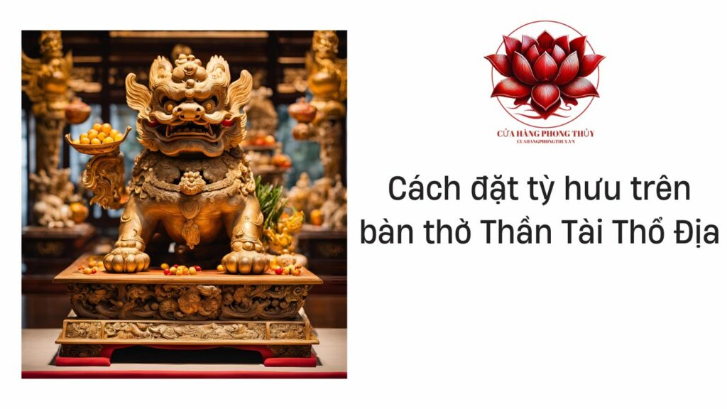 Cách đặt tỳ hưu trên bàn thờ ông địa, thần tài