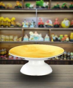 Mâm Bồng Ngũ Quả Men Vân Đá - Màu Vàng