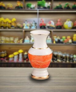 Lọ Hoa Ban Thờ Men Vân Đá - Màu Đỏ