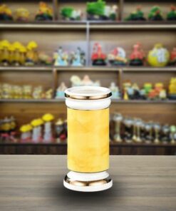 Ống Hương Men Vân Đá - Màu Vàng