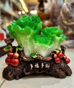 Tượng Bắp Cải Quấn Dây Hồ Lô Phong Thủy