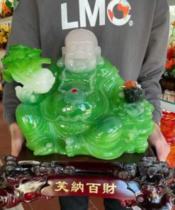 Tượng Di Lặc Cầm Cải Thiềm Thừ