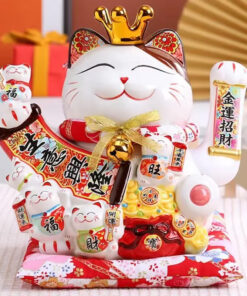 Mèo Thần Tài Vẫy Tay Đế Vương Túi Tiền Vàng