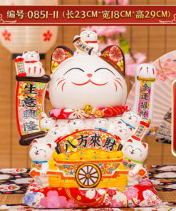 Mèo Thần Tài Vẫy Tay Khiêng Kiệu Vàng