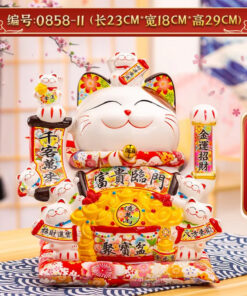 Mèo Thần Tài Vẫy Tay Thùng Vàng