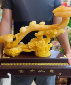 Tượng Gậy Như Ý Phong Thủy 45x48cm - Màu Vàng