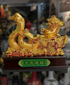 Tượng Rắn Kéo Bắp Cải Phong Thủy