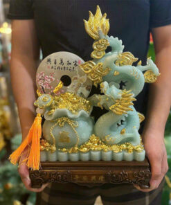 Tượng Rồng Túi Tiền Ngọc Bội 40x30cm