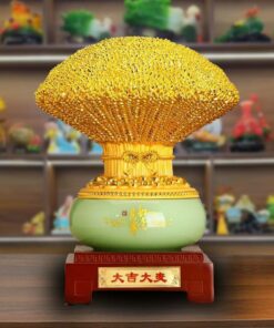 Tượng Bó Lúa Vàng Tài Lộc - Màu Xanh