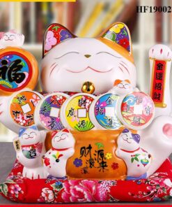 Mèo Thần Tài Vẫy Tay Khai Vận Tài Lộc Cao 25cm