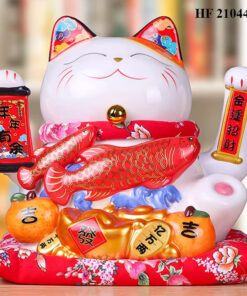 Mèo Thần Tài Vẫy Tay Song Ngư Cao 25cm