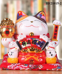 Mèo Thần Tài Vẫy Tay Thiên Kim Tụ Lộc Cao 25cm