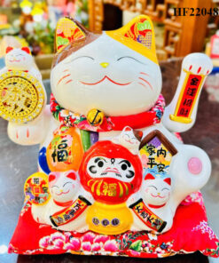 Mèo Thần Tài Vẫy Tay Vạn Sự Như Ý Cao 25cm