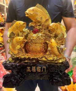 Tượng Cá Chép Ngũ Ngư Vờn Ngọc