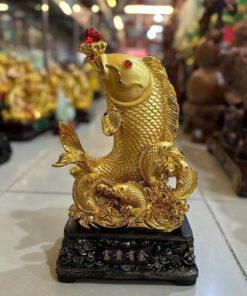 Tượng Cá Mẫu Tử Phun Châu Nhả Ngọc