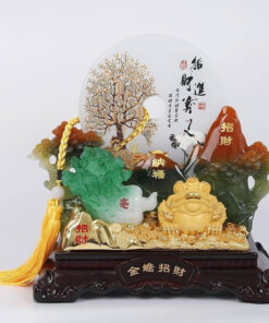 Tượng Cóc Ngậm Tiền Bắp Cải Ngọc Bội