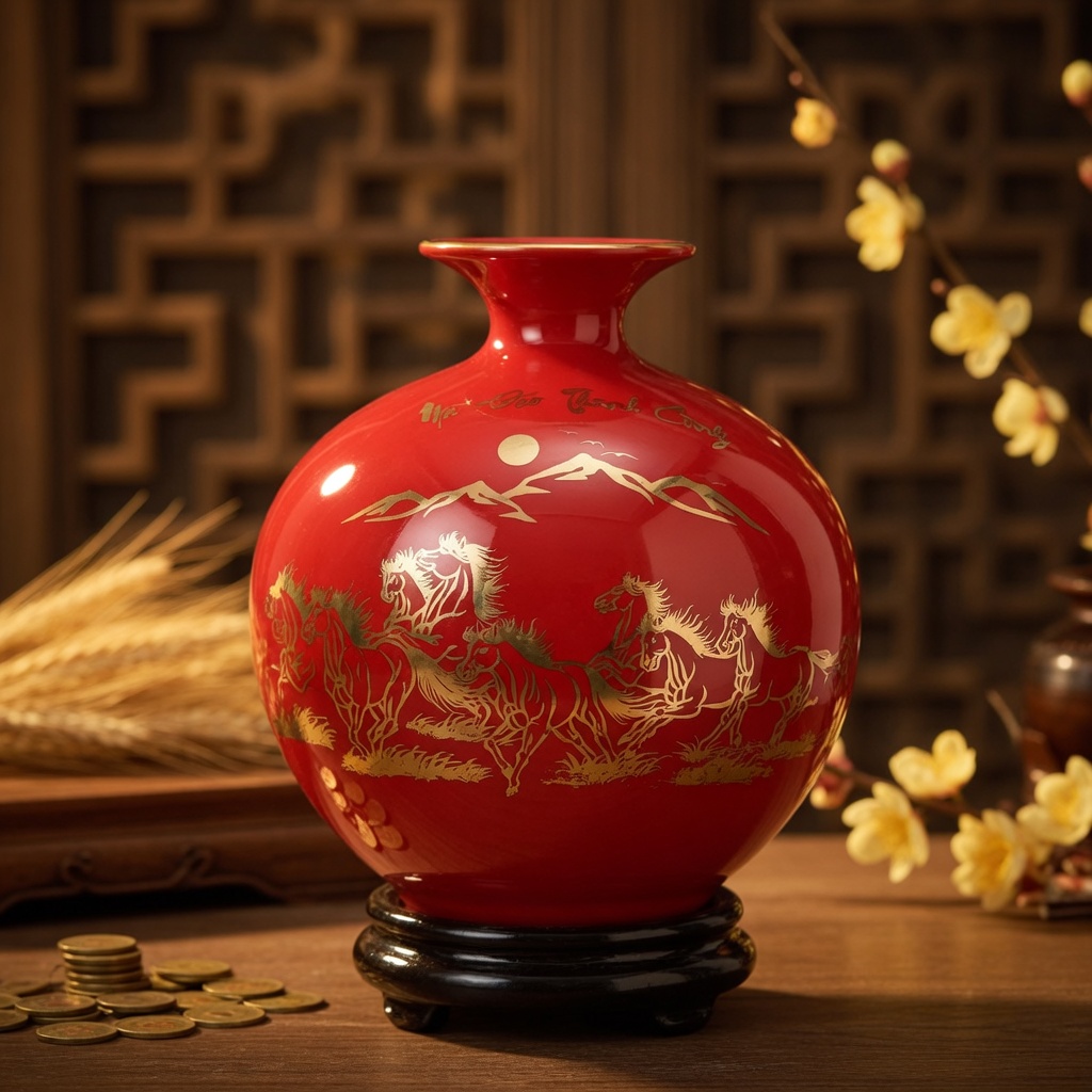 Bình Hút Lộc Mã Đáo Thành Công Màu Đỏ