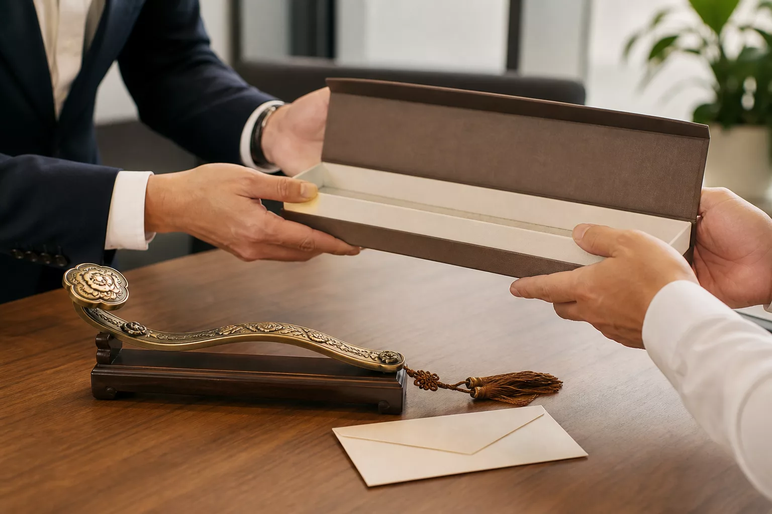 Gậy Như Ý được trao làm quà tặng thăng chức