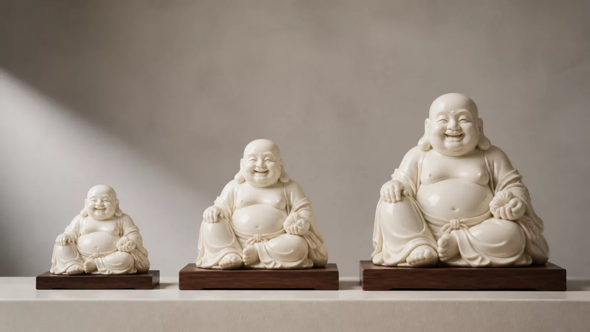 Ba kích thước tượng Phật từ nhỏ đến lớn để so sánh tỷ lệ