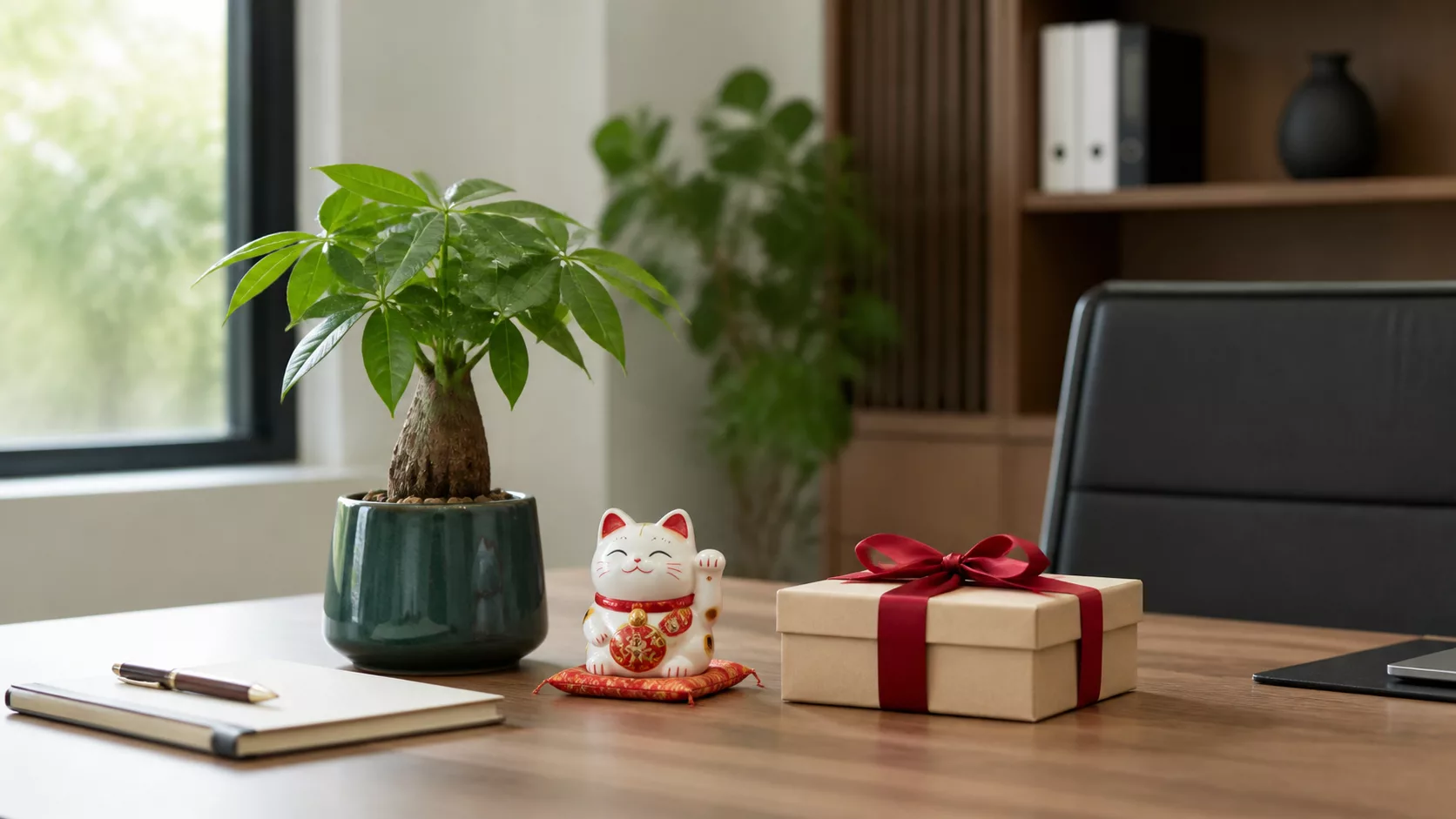 Quà phong thủy bàn làm việc tinh tế trong văn phòng hiện đại