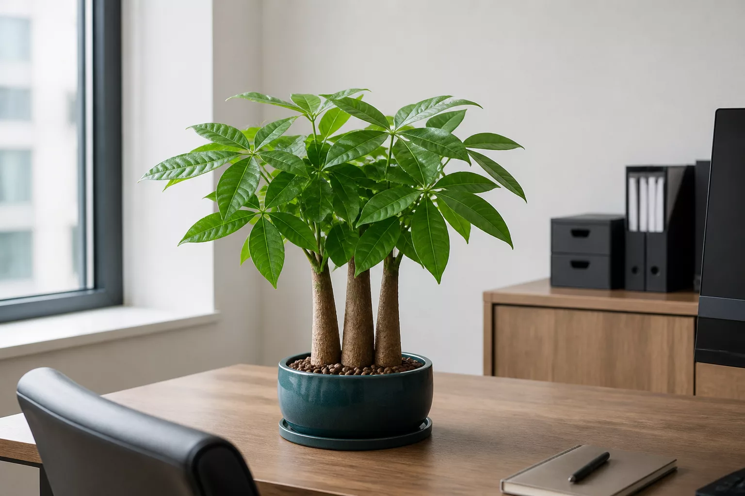 Cây Kim Ngân ba thân làm quà phong thủy bàn làm việc